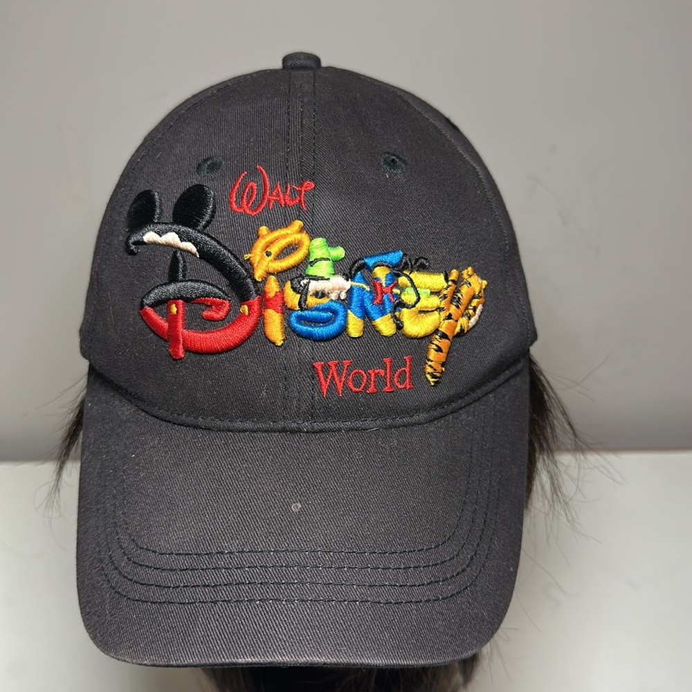 Disney Black Cap with Colorful Embroidery